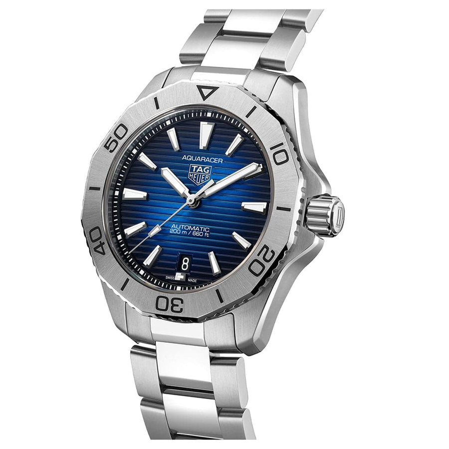 Tag Heuer Aquaracer Professional 200 Automatic Blue Dial Silver Steel Strap Watch for Men - WBP2111.BA0627