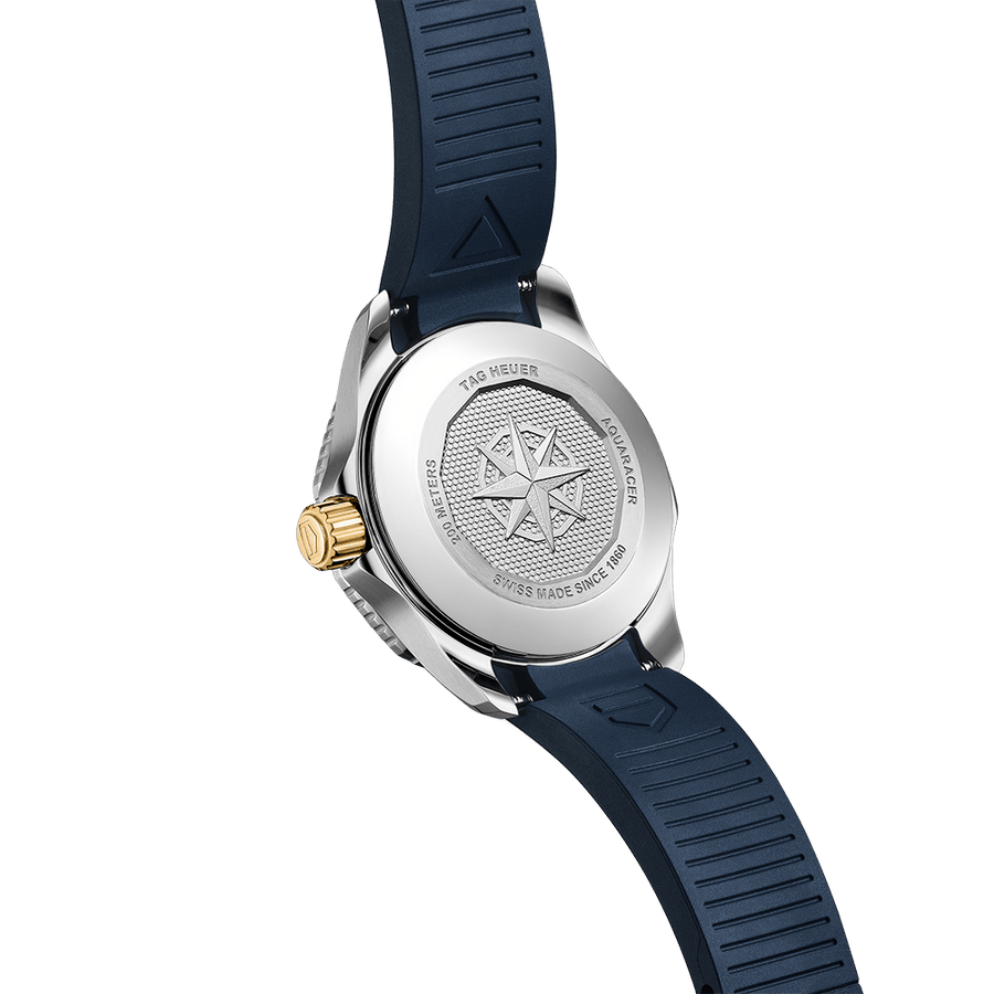 Tag Heuer Aquaracer Professional 200 Automatic Diamonds Blue Dial Blue Rubber Strap Watch for Women - WBP2450.FT6215