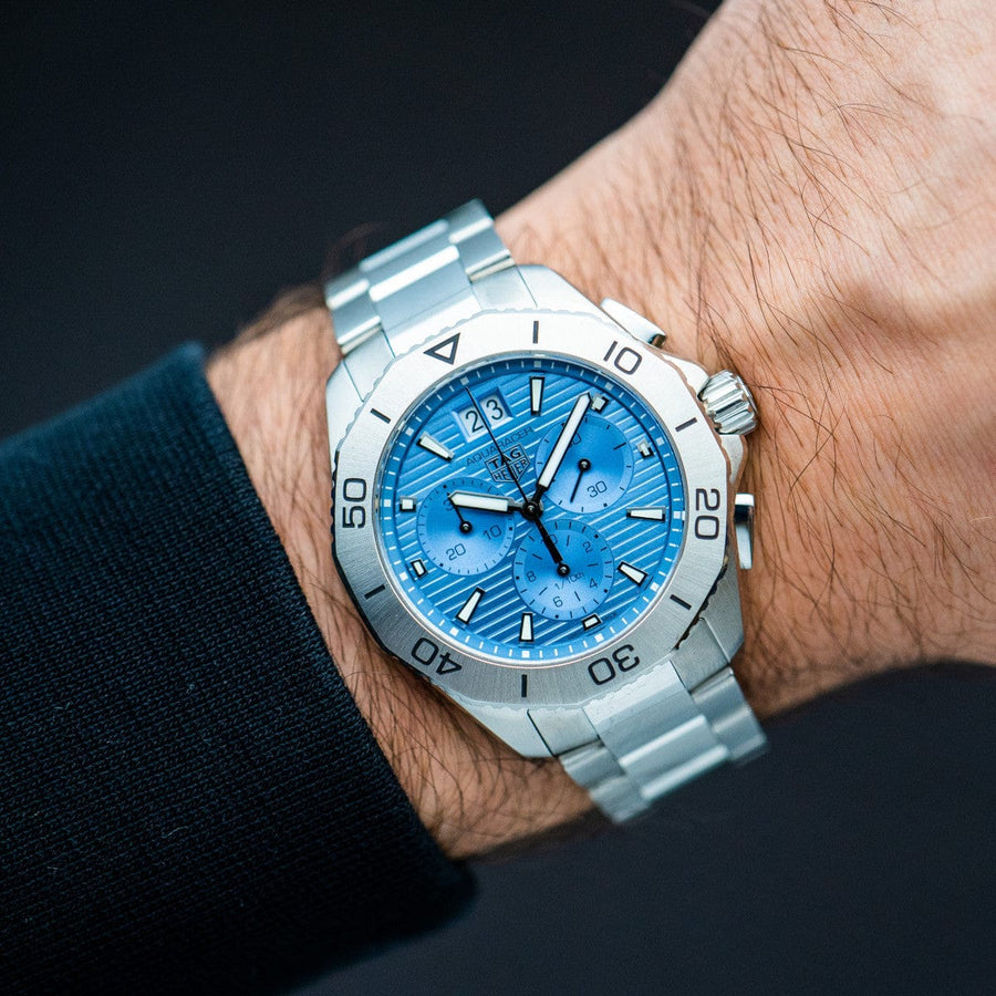 Tag Heuer Aquaracer Professional 200 Date Blue Dial Silver Steel Strap Watch for Men - CBP1112.BA0627