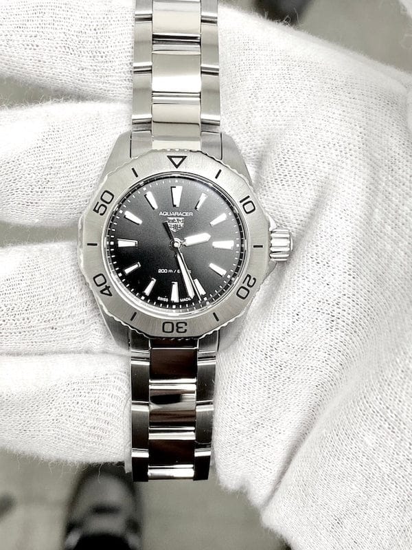 Tag Heuer Aquaracer Professional 200 Quartz Black Dial Silver Steel Strap Watch for Women - WBP1410.BA0622