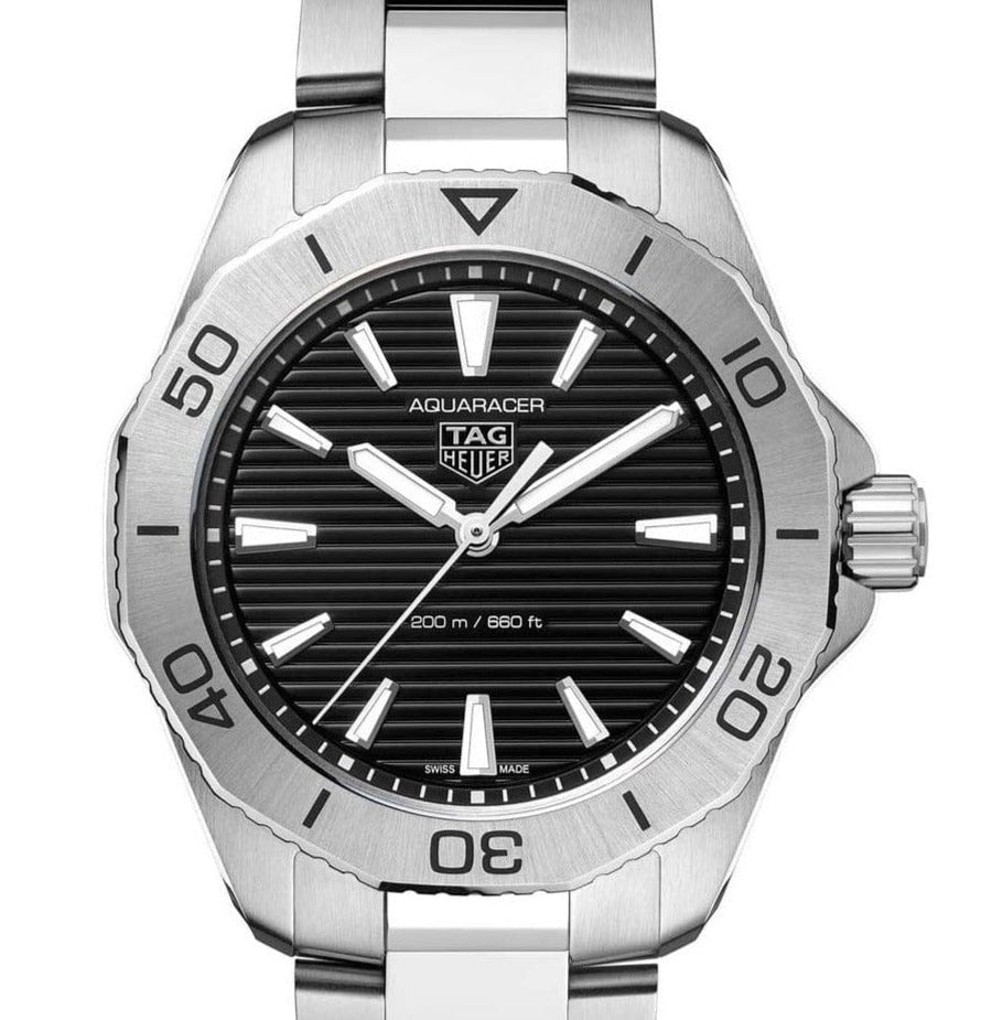 Tag Heuer Aquaracer Professional 200 Quartz Black Dial Silver Steel Strap Watch for Women - WBP1410.BA0622