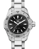 Tag Heuer Aquaracer Professional 200 Quartz Black Dial Silver Steel Strap Watch for Women - WBP1410.BA0622