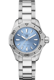 Tag Heuer Aquaracer Professional 200 Quartz Blue Dial Silver Steel Strap Watch for Women - WBP1415.BA0622