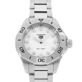 Tag Heuer Aquaracer Professional 200 Quartz Diamond Mother of Pearl Dial Silver Steel Strap Watch for Women - WBP1416.BA0622