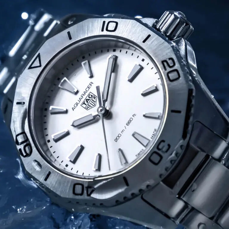 Tag Heuer Aquaracer Professional 200 Quartz White Dial Silver Steel Strap Watch for Women - WBP1411.BA0622