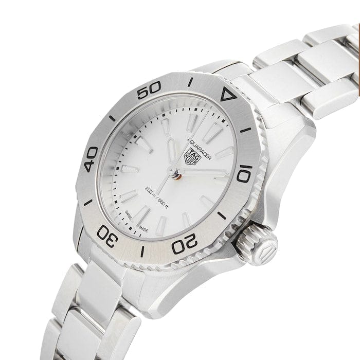 Tag Heuer Aquaracer Professional 200 Quartz White Dial Silver Steel Strap Watch for Women - WBP1411.BA0622