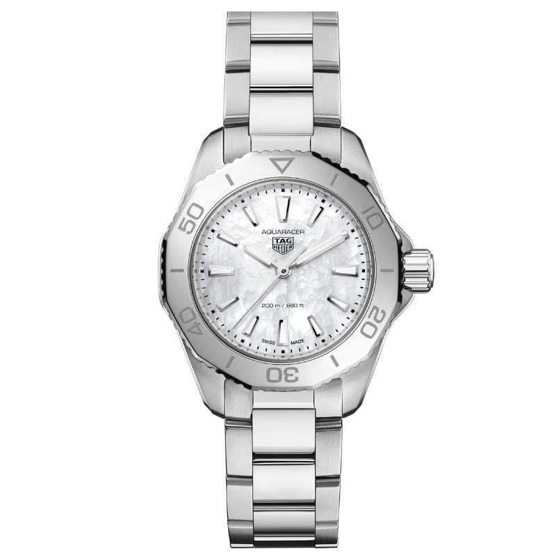 Tag Heuer Aquaracer Professional 200 Quartz White Dial Silver Steel Strap Watch for Women - WBP1411.BA0622