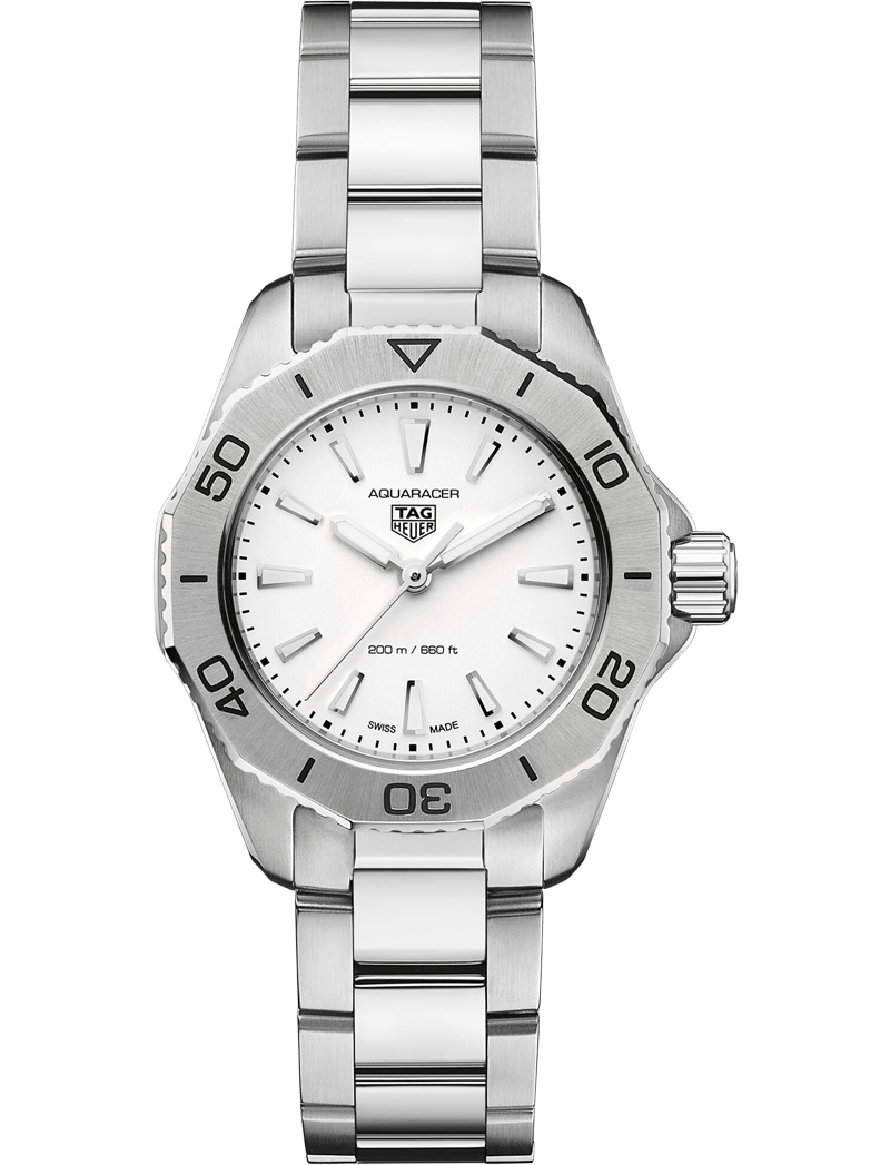 Tag Heuer Aquaracer Professional 200 Quartz White Dial Silver Steel Strap Watch for Women - WBP1411.BA0622