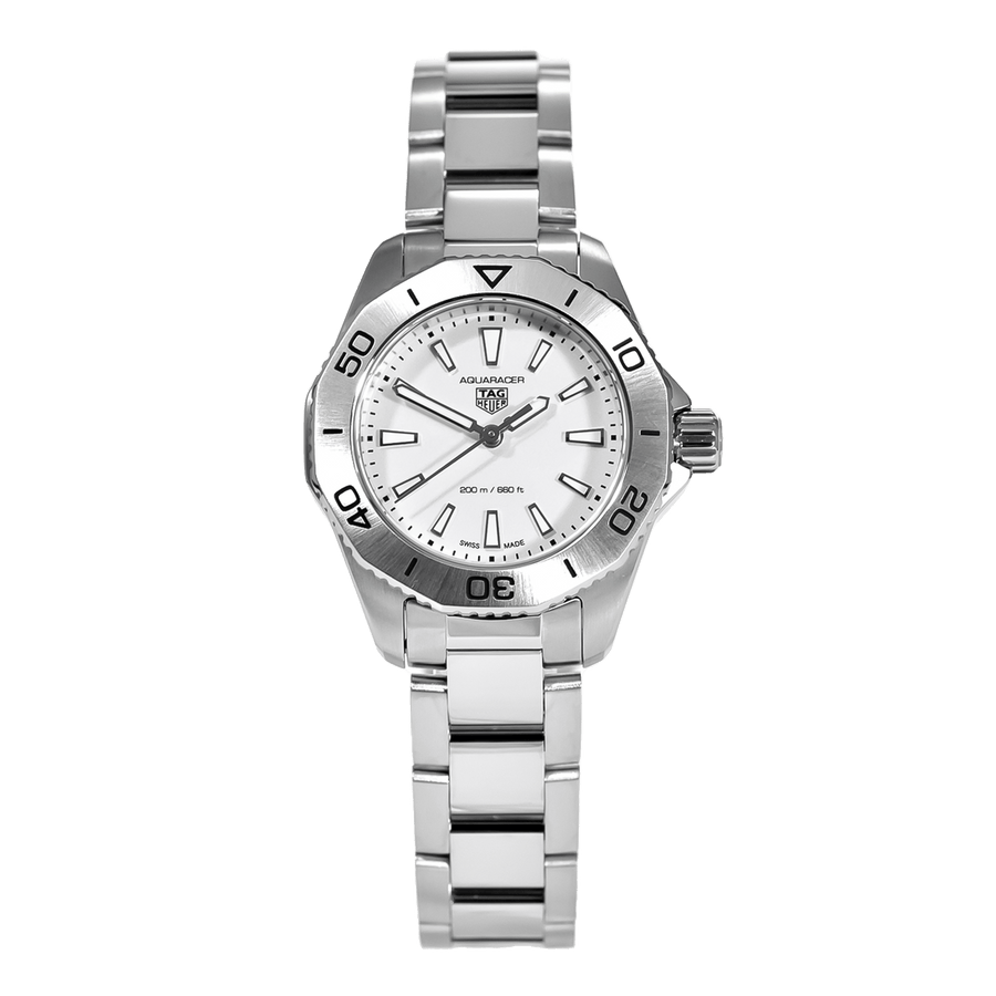 Tag Heuer Aquaracer Professional 200 Quartz White Dial Silver Steel Strap Watch for Women - WBP1411.BA0622