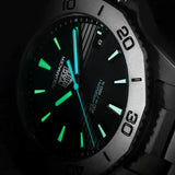 Tag Heuer Aquaracer Professional 200 Solargraph Quartz Black Dial Silver Steel Strap Watch for Men - WBP1180.BF0000