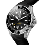 Tag Heuer Aquaracer Professional 300 Automatic Black Dial Black Rubber Strap Watch for Men - WBP201A.FT6197