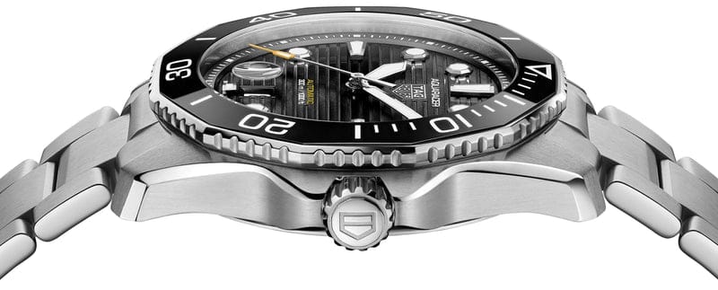 Tag Heuer Aquaracer Professional 300 Automatic Black Dial Silver Steel Strap Watch for Men - WBP201A.BA0632