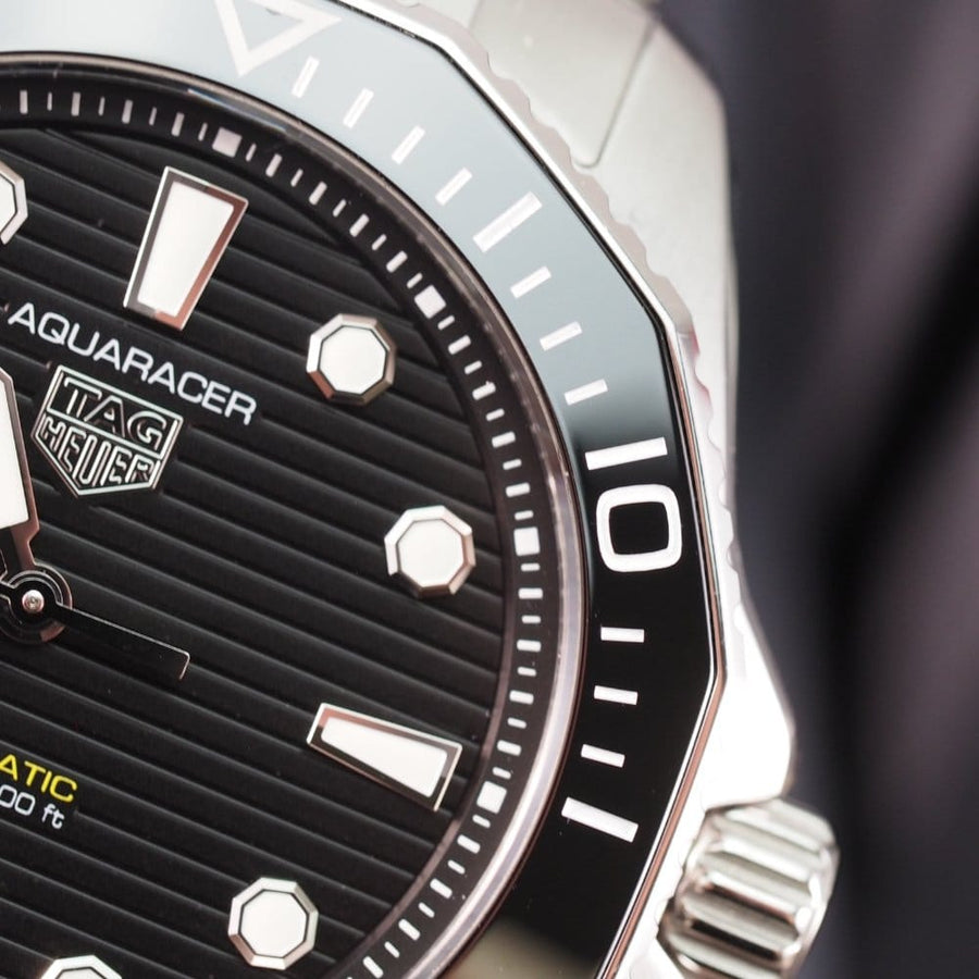 Tag Heuer Aquaracer Professional 300 Automatic Black Dial Silver Steel Strap Watch for Men - WBP201A.BA0632