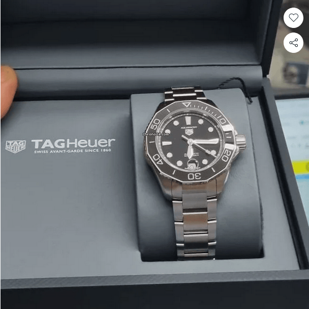 Tag Heuer Aquaracer Professional 300 Automatic Black Dial Silver Steel Strap Watch for Women - WBP231D.BA0626
