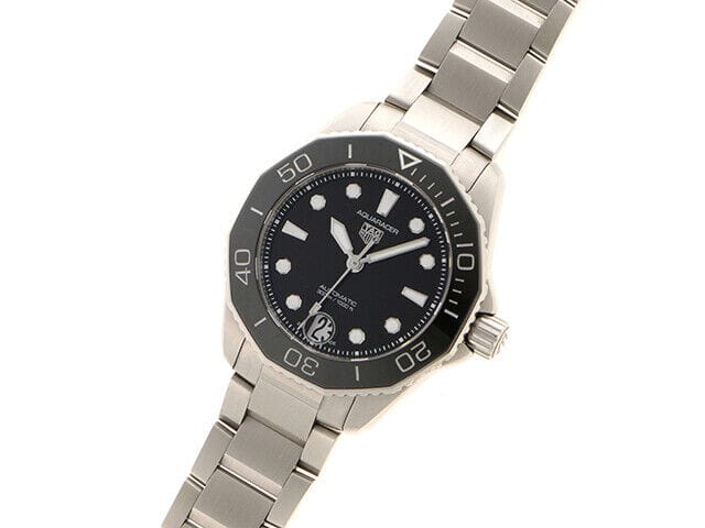 Tag Heuer Aquaracer Professional 300 Automatic Black Dial Silver Steel Strap Watch for Women - WBP231D.BA0626