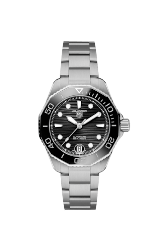 Tag Heuer Aquaracer Professional 300 Automatic Black Dial Silver Steel Strap Watch for Women - WBP231D.BA0626