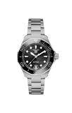 Tag Heuer Aquaracer Professional 300 Automatic Black Dial Silver Steel Strap Watch for Women - WBP231D.BA0626