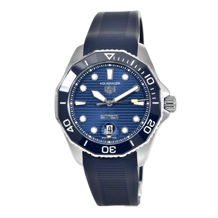 Tag Heuer Aquaracer Professional 300 Automatic Blue Dial Blue Rubber Strap Watch for Men - WBP201B.FT6198