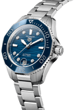 Tag Heuer Aquaracer Professional 300 Automatic Diamonds Blue Dial Silver Steel Strap Watch for Women - WBP231B.BA0618