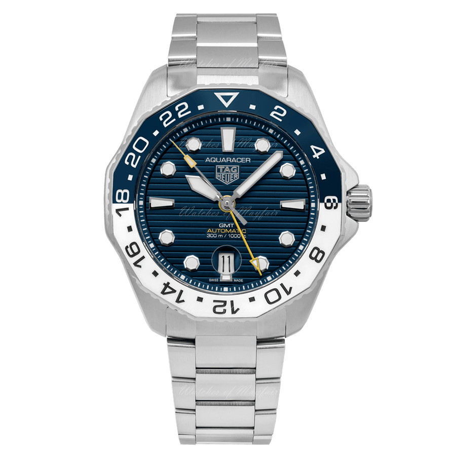 Tag Heuer Aquaracer Professional 300 GMT Automatic Blue Dial Silver Steel Strap Watch for Men - WBP2010.BA0632