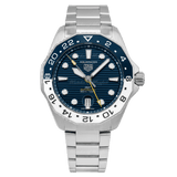 Tag Heuer Aquaracer Professional 300 GMT Automatic Blue Dial Silver Steel Strap Watch for Men - WBP2010.BA0632