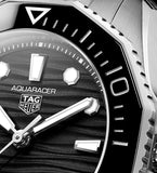 Tag Heuer Aquaracer Professional 300 Automatic Black Dial Silver Steel Strap Watch for Women - WBP231D.BA0626