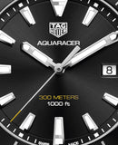 Tag Heuer Aquaracer Quartz Black Dial Black Rubber Strap Watch for Men -  WAY101A.FT6141
