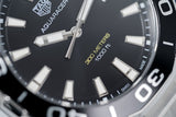 Tag Heuer Aquaracer Quartz Black Dial Silver Steel Strap Watch for Men - WAY101A.BA0746