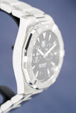 Tag Heuer Aquaracer Quartz Black Dial Silver Steel Strap Watch for Men - WAY111Z.BA0928