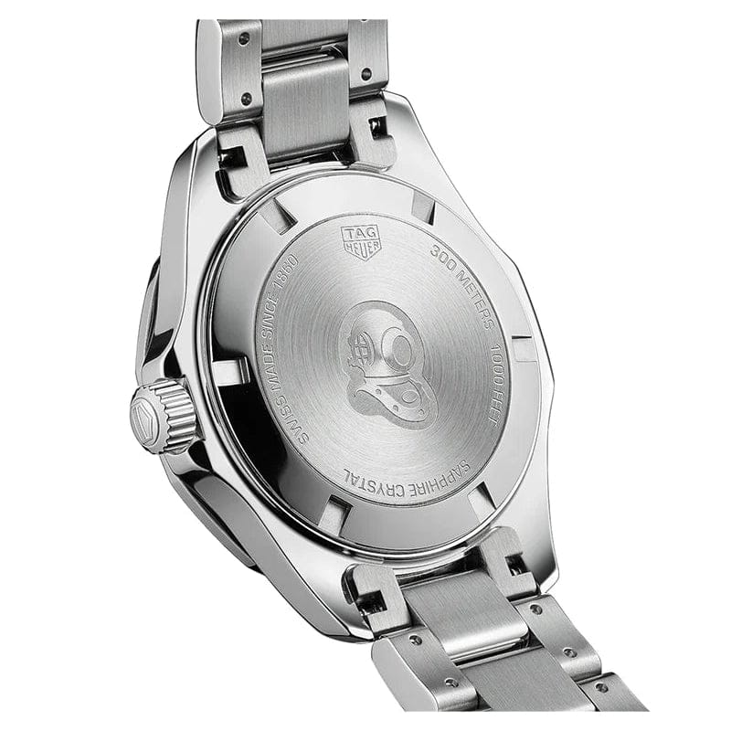 Tag Heuer Aquaracer Quartz Black Dial Silver Steel Strap Watch for Women - WAY131K.BA0748