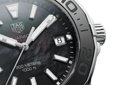 Tag Heuer Aquaracer Quartz Black Dial Silver Steel Strap Watch for Women - WAY131K.BA0748