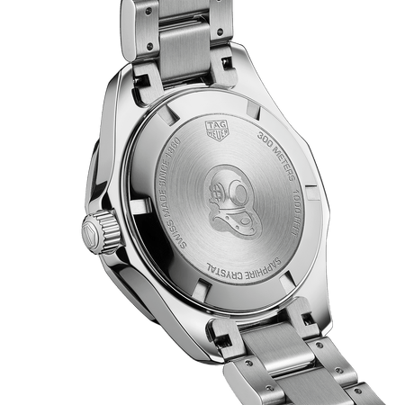 Tag Heuer Aquaracer Quartz Black Dial Silver Steel Strap Watch for Women - WAY131M.BA0748