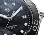 Tag Heuer Aquaracer Quartz Black Dial Silver Steel Strap Watch for Women - WAY131M.BA0748