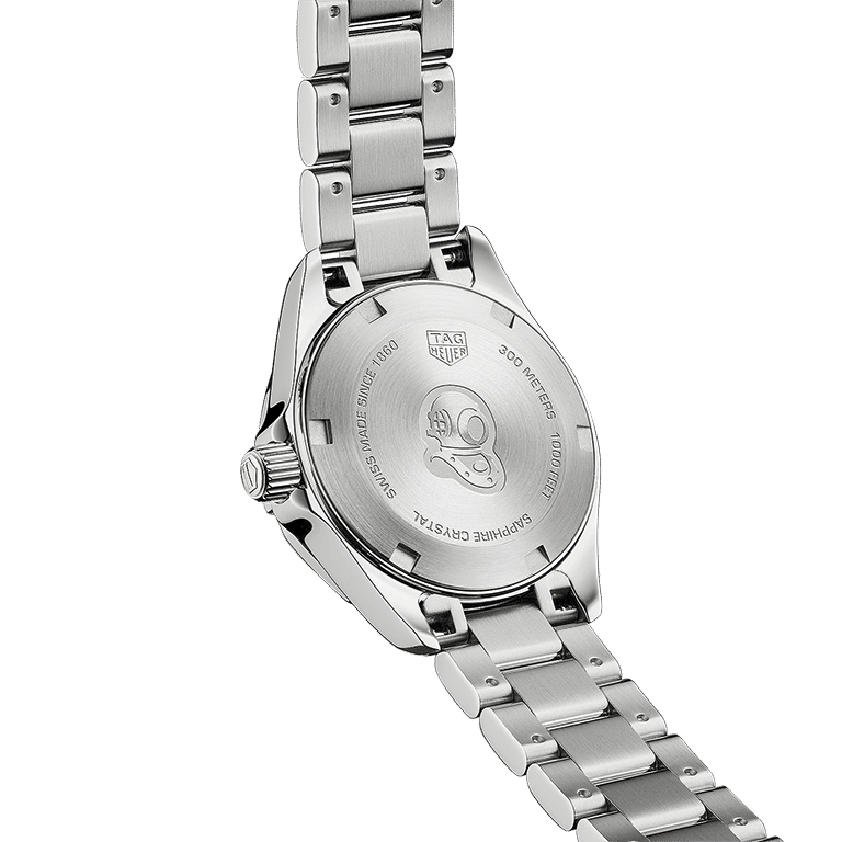 Tag Heuer Aquaracer Quartz Black Dial Silver Steel Strap Watch for Women - WBD1410.BA0741