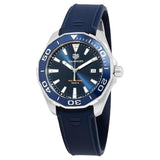 Tag Heuer Aquaracer Quartz Blue Dial Blue Rubber Strap Watch for Men -  WAY101C.FC6153