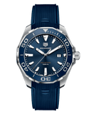 Tag Heuer Aquaracer Quartz Blue Dial Blue Rubber Strap Watch for Men -  WAY101C.FC6153