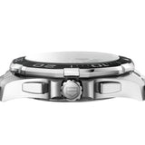 Tag Heuer Aquaracer Quartz Chronograph Black Dial Silver Steel Strap Watch for Men - CAY111A.BA0927