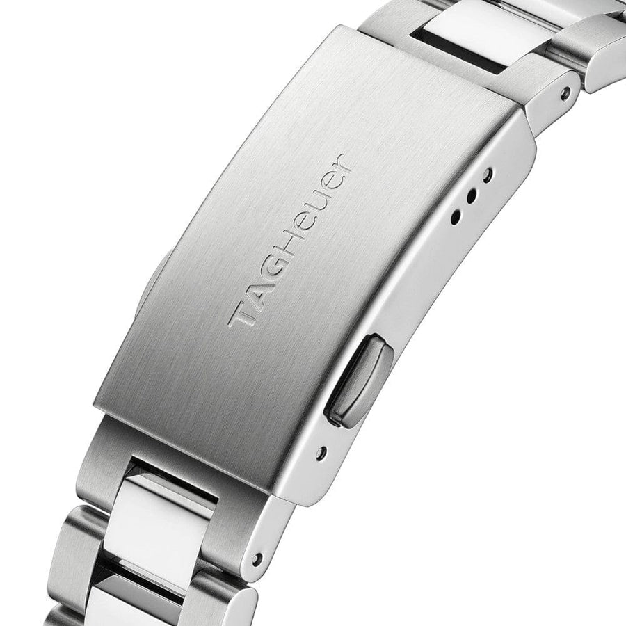 Tag Heuer Aquaracer Quartz Diamonds Black Dial Silver Steel Strap Watch for Women - WAY131P.BA0748