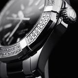 Tag Heuer Aquaracer Quartz Diamonds Black Dial Two Tone Steel Strap Watch for Men - WAY131E.BA0913