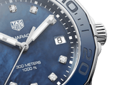 Tag Heuer Aquaracer Quartz Mother of Pearl Blue Dial Blue NATO Strap Watch for Women - WAY131L.FT6091