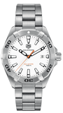 Tag Heuer Aquaracer Quartz White Dial Silver Steel Strap Watch for Men - WBD1111.BA0928