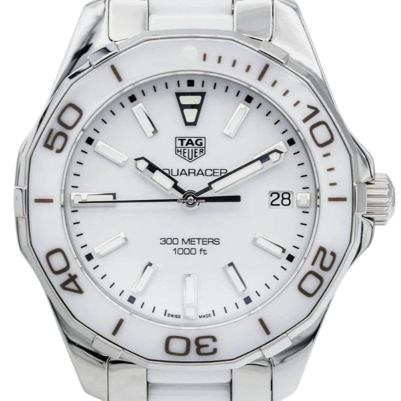 Tag Heuer Aquaracer Quartz White Dial Two Tone Steel Strap Watch Women - WAY131B.BA0914