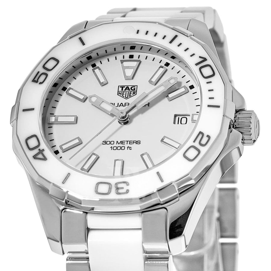 Tag Heuer Aquaracer Quartz White Dial Two Tone Steel Strap Watch Women - WAY131B.BA0914