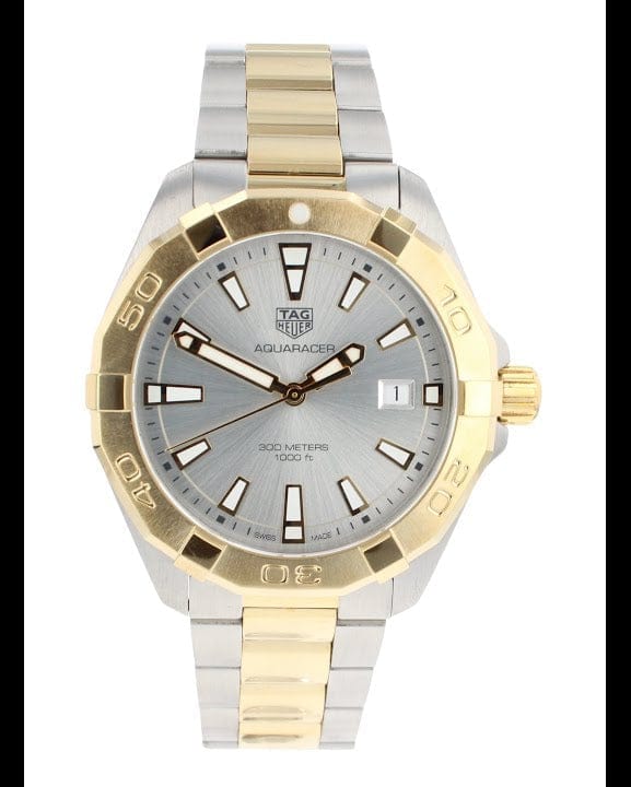 Tag Heuer Aquaracer Silver Dial Two Tone Steel Strap Watch for Women - WBD1120.BB0930