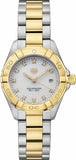 Tag Heuer Aquaracer Quartz Diamonds Mother of Pearl Dial Two Tone Steel Strap Watch for Men - WBD1422.BB0321