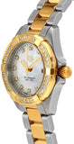 Tag Heuer Aquaracer Quartz Diamonds Mother of Pearl Dial Two Tone Steel Strap Watch for Women - WBD1423.BB0321