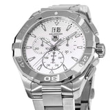 Tag Heuer Aquaracer White Dial Silver Steel Strap Watch for Men - CAY1111.BA0927