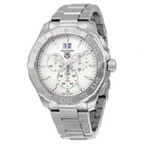 Tag Heuer Aquaracer White Dial Silver Steel Strap Watch for Men - CAY1111.BA0927