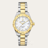 Tag Heuer Aquaracer White Mother of Pearl Dial Two Tone Steel Strap Watch for Women - WBD1322.BB0320
