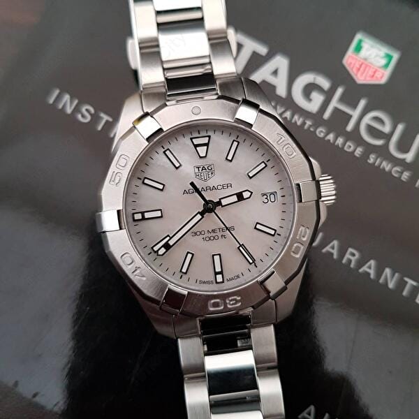 Tag Heuer Aquaracer White Mother of Pearl Dial Watch for Women - WBD1311.BA0740